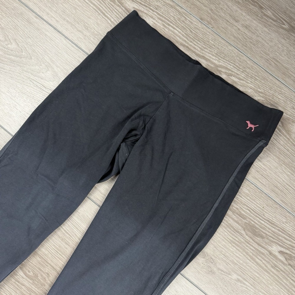 Victorias Secret Pink Women's Pull‎ On Ombré Leggings Black Grey Large